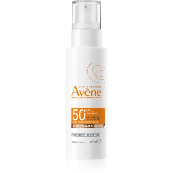 Avène Sun Anti-Pigmintation Tinted Fluid ochranný tónovaný fluid na tvár proti pigmentovým škvrnám SPF 50+ 40 ml