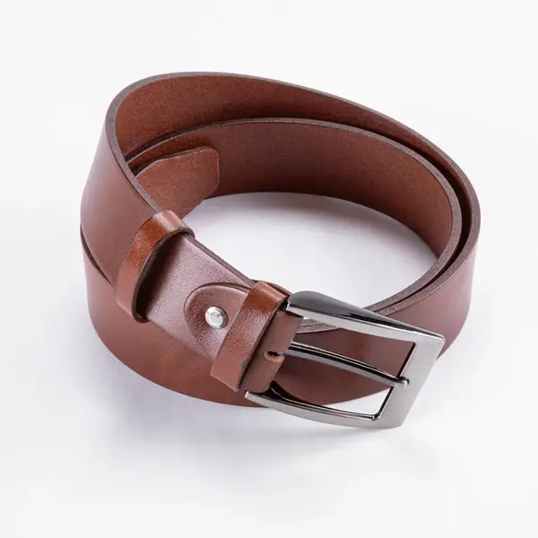Pánsky kožený opasok hnedý 40 mm dĺžka 100 cm