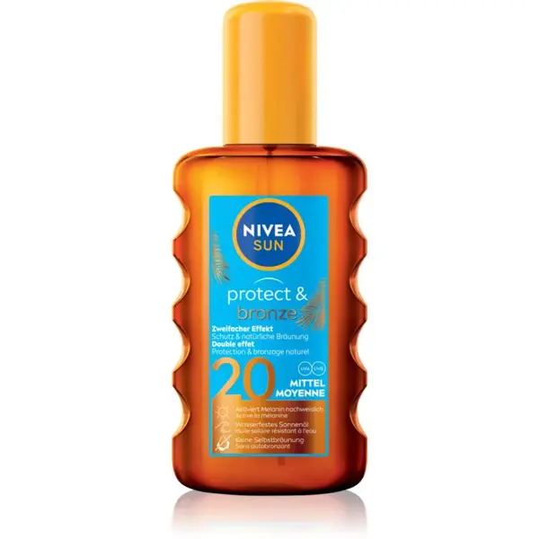 NIVEA SUN Protect & Bronze suchý olej na opaľovanie SPF 20 200 ml