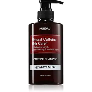 KUNDAL Caffeine Shampoo White Musk prírodný šampón proti vypadávaniu vlasov 500 ml