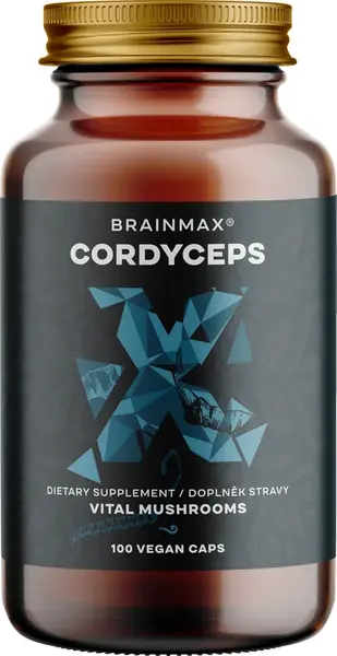 BRAINMAX Cordyceps extrakt z huby 100 kapsúl
