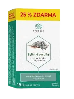 APOROSA Bylinné pastilky s islandským lišajníkom 24 pastiliek