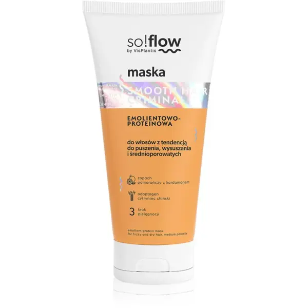 so!flow Frizzy and Dry Hair Protein-Emollient Mask uhladzujúca maska proti krepateniu 200 ml
