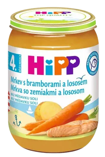 HIPP Mrkva so zemiakmi a lososom 190 g