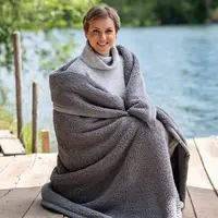 Baránková deka SANDRA šedá 140 x 200 cm