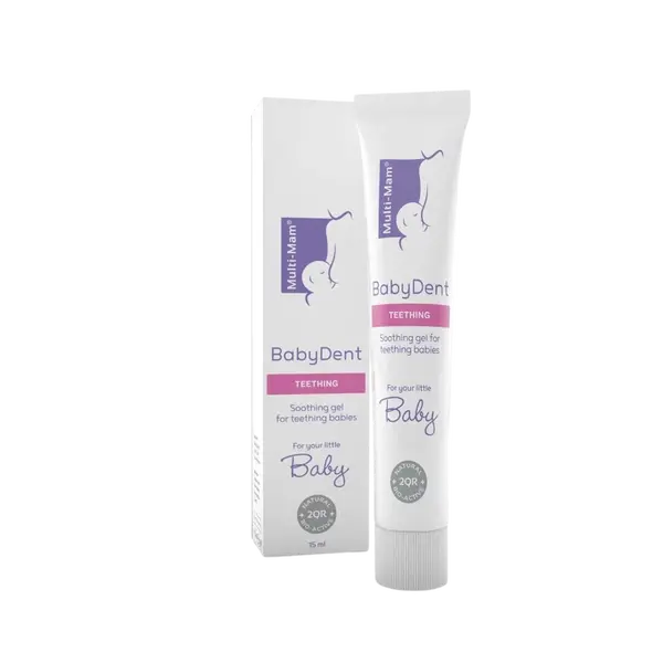 MULTI-MAM BabyDent gél bioadhezívny na prerezávajúce sa zúbky, 15 ml
