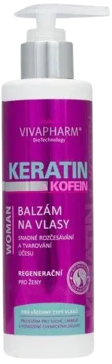 VIVAPHARM Keratínový balzam na vlasy s kofeínom pre ženy 200 ml