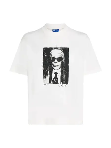KARL LAGERFELD JEANS Tričko  sivá / čierna / biela