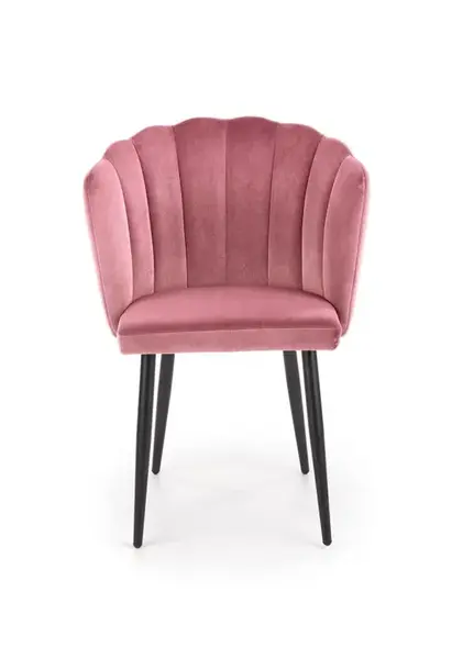 Židle K386 Velvet/kovově růžová