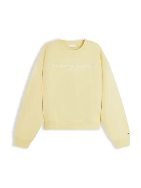TOMMY HILFIGER Mikina  žltá / biela