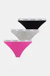 Calvin Klein Underwear tanga dámské bavlněné s elastanem 3-pack