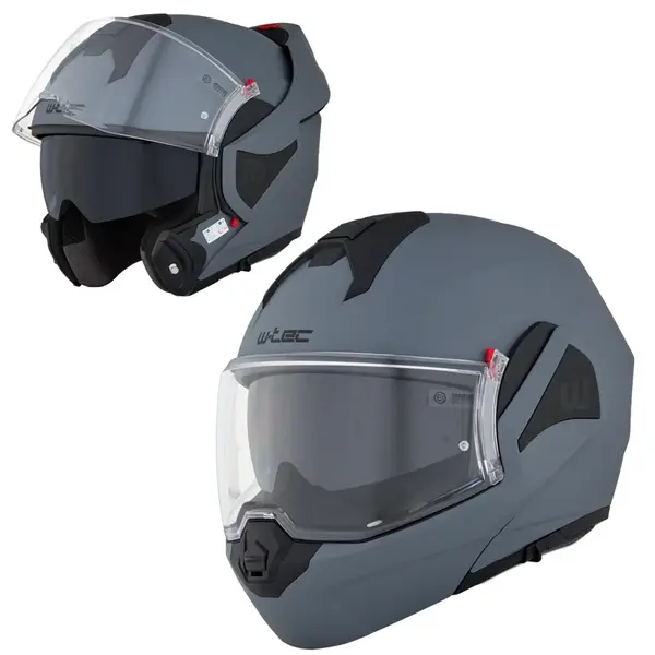 Překlopná moto přilba W-TEC Sabron P/J Nardo Grey M (57-58)