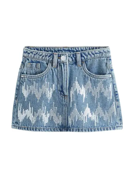 Next Sukňa  modrá denim
