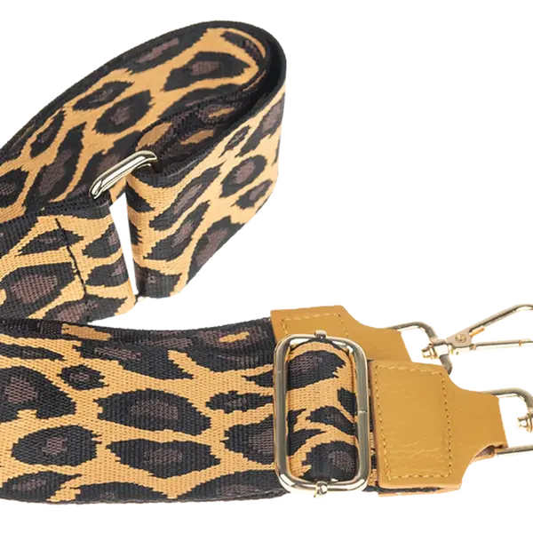 NovaKabelka.cz Látkový přídavný popruh leopardo giallo