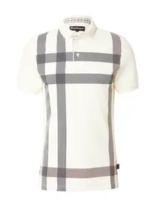 Barbour Tričko 'Blaine'  tmavohnedá / čierna / biela
