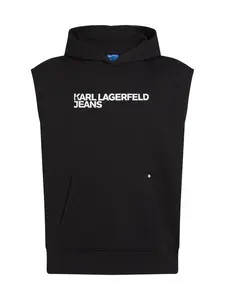 KARL LAGERFELD JEANS Mikina  čierna / biela