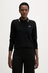 Bavlnené tričko s dlhým rukávom Fred Perry