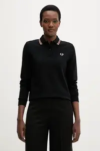 Bavlnené tričko s dlhým rukávom Fred Perry
