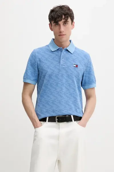 Tommy Jeans polo tričko pánske bavlnené