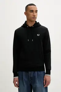 Fred Perry mikina s kapucňou dámska bavlnená