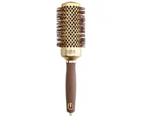 Kulatý foukací kartáč na vlasy Olivia Garden Expert Blowout Shine Gold  a  Brown - 43 mm (ID2050) + dárek zdarma