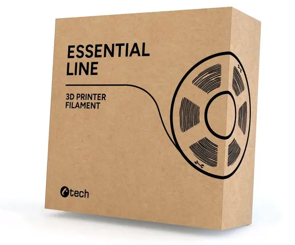 C-TECH 3DF-E-PETG-1.75-BK-RF Refill 3D filament, ESSENTIAL LINE, PETG, 1,75mm, 1000g, Černý (Black)