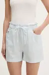 Tommy Jeans šortky dámské se lnem