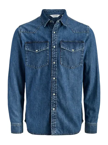 JACK & JONES Košeľa 'JJEWESTERN'  modrá denim