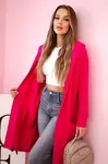 Pelerína s kapucí oversize fuchsiové