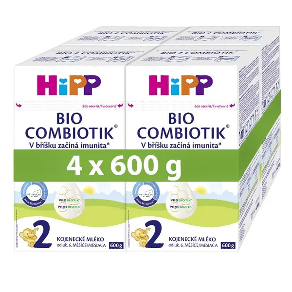 Hipp 2 BIO Combiotik Pokračovací kojenecká výživa 4x600 g