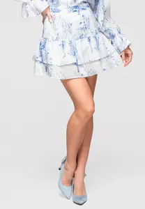 Dámska mini sukňa s riasením