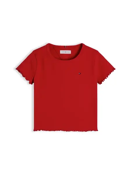 TOMMY HILFIGER Tričko 'ESSENTIAL'  červená
