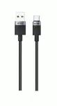 Kabel iPEAX TEXTILNÍ USB-A / USB-C 1,5M, USB 2.0, černá
