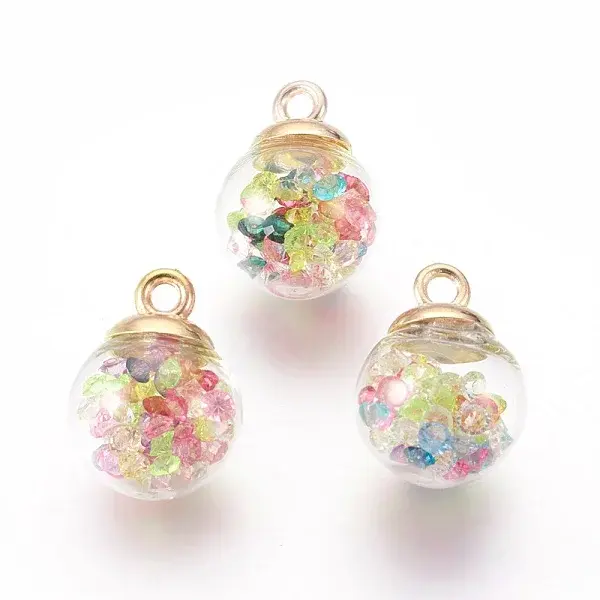 Transparent Glass Bottle Pendants