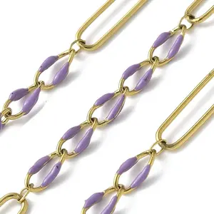 304 Stainless Steel Enamel Figaro Chains