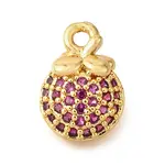 Brass Micro Pave Clear Cubic Zirconia Pendants