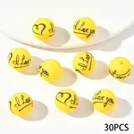 30Pcs Silicone Beads