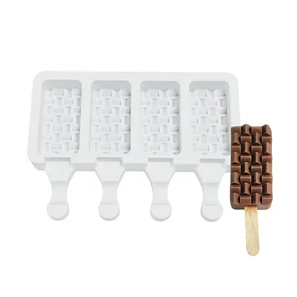 Food Grade DIY Rectangle Ice-cream Silicone Molds