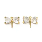 Brass Micro Pave Cubic Zirconia Charms