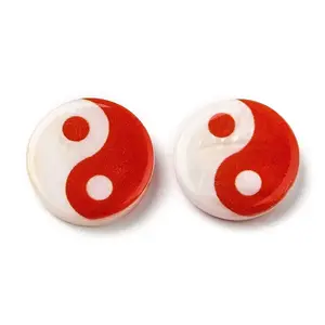 Printed Natural Freshwater Shell Beads