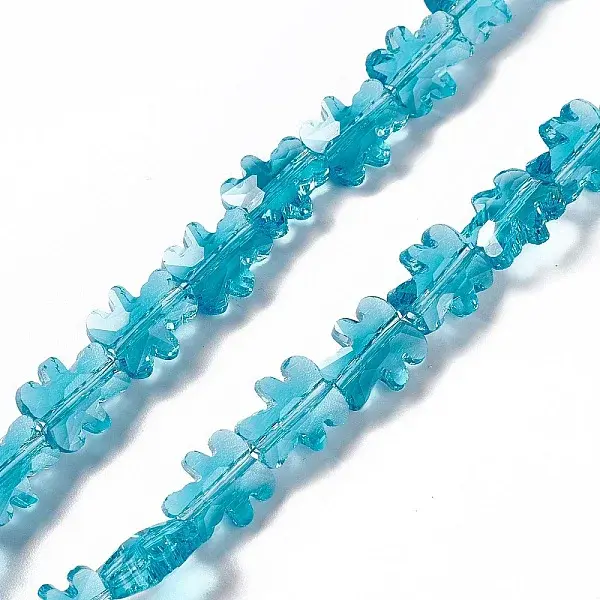 Transparent Electroplate Glass Beads Strands