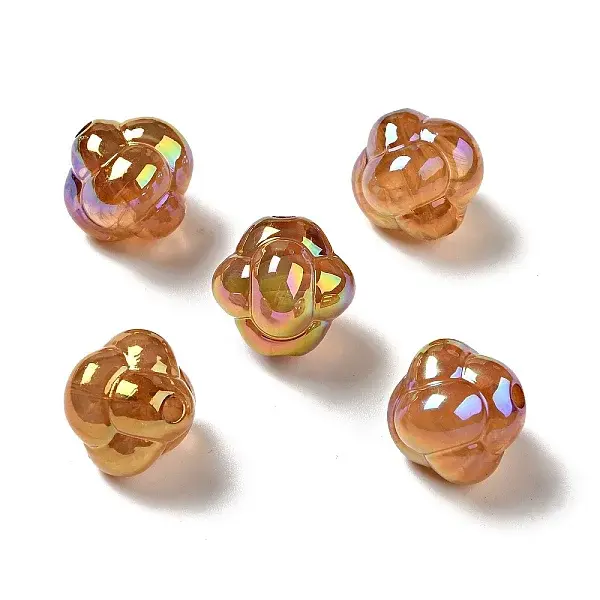 UV Plating Rainbow Iridescent Acrylic Beads