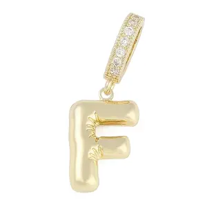 Brass Micro Pave Clear Cubic Zirconia Pendants