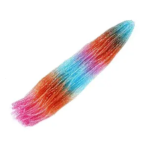 Gradient Color Baking Paint Glass Bead Strands