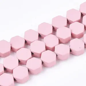 Spray Painted Non-magnetic Synthetic Hematite Beads Strands
