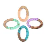 Transparent Resin & Walnut Wood Pendants