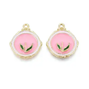 Rack Plating Alloy Enamel Pendants
