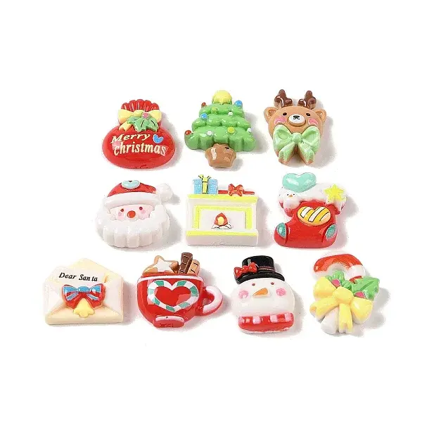 Christmas Opaque Resin Decoden Cabochons