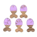 Transparent Resin & Walnut Wood Pendants