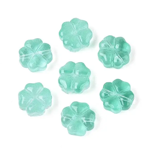 Transparent Spray Painted Glass Beads
